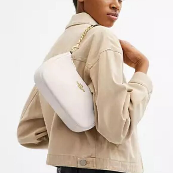 Coach Teri Shoulder Bag Pebble Leather Chalk CV934 - Picture 6 of 9